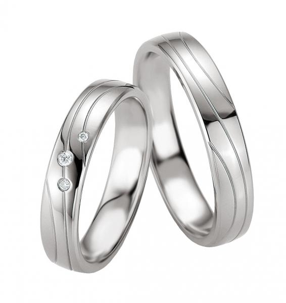 Partnerringe Silber von Breuning DR 080710 / HR 080720