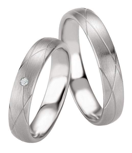 Partnerringe Silber von Breuning DR 080730 / HR 080740