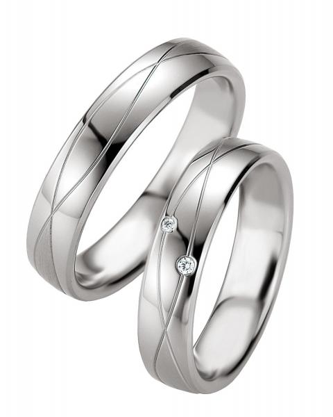 Partnerringe Silber von Breuning DR 080750 / HR 080760