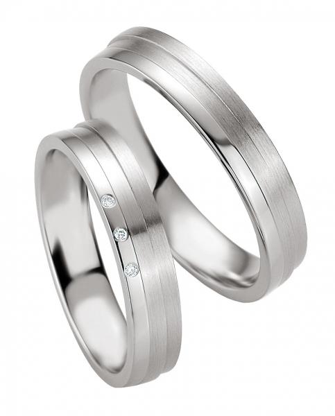 Partnerringe Silber von Breuning DR 080770 / HR 080780