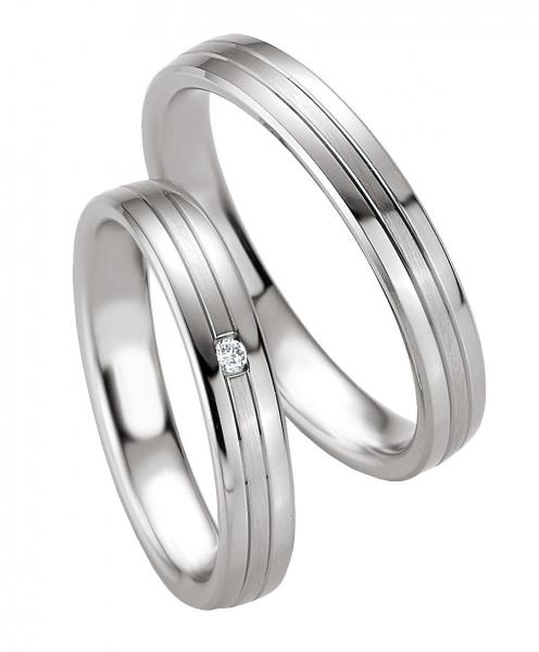 Partnerringe Silber von Breuning DR 080810 / HR 080820