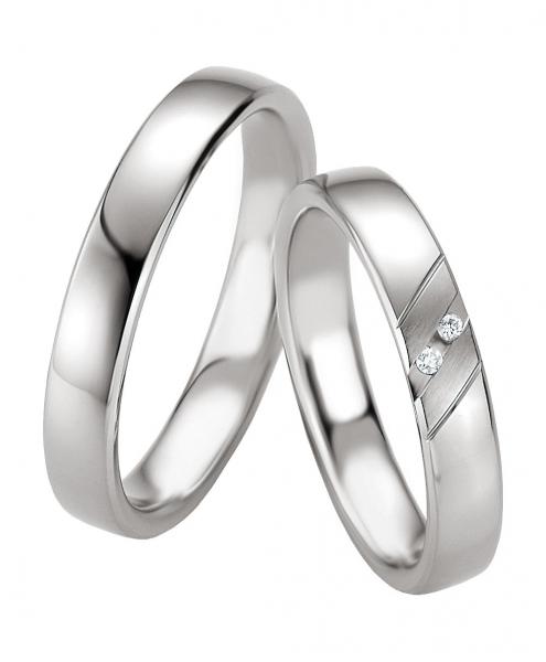 Partnerringe Silber von Breuning DR 080850 / HR 080860