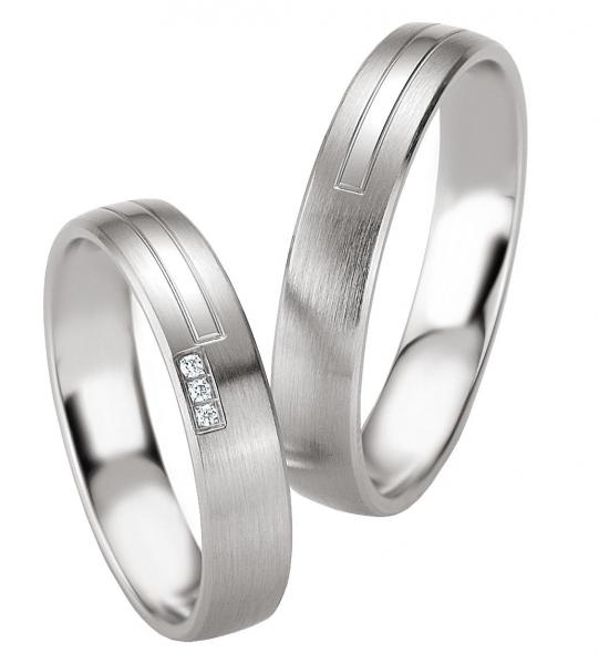Partnerringe Silber von Breuning DR 080870 / HR 080880