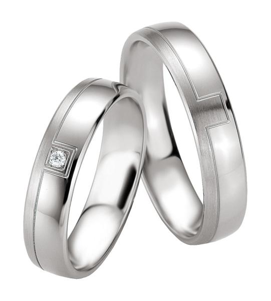 Partnerringe Silber von Breuning DR 080890 / HR 080900