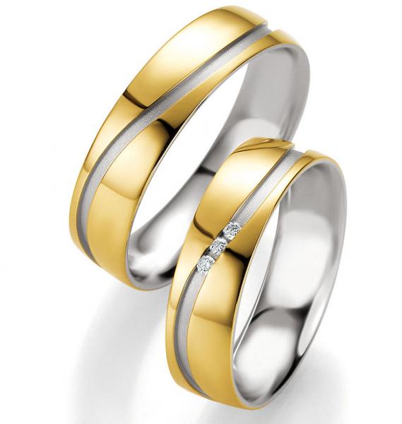 Partnerringe Silber von Breuning DR 083010 / HR 083020