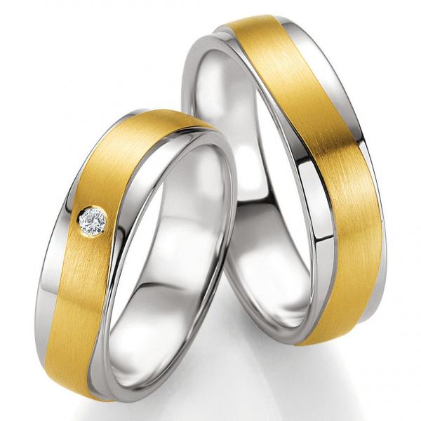 Partnerringe Silber von Breuning DR 083030 / HR 083040