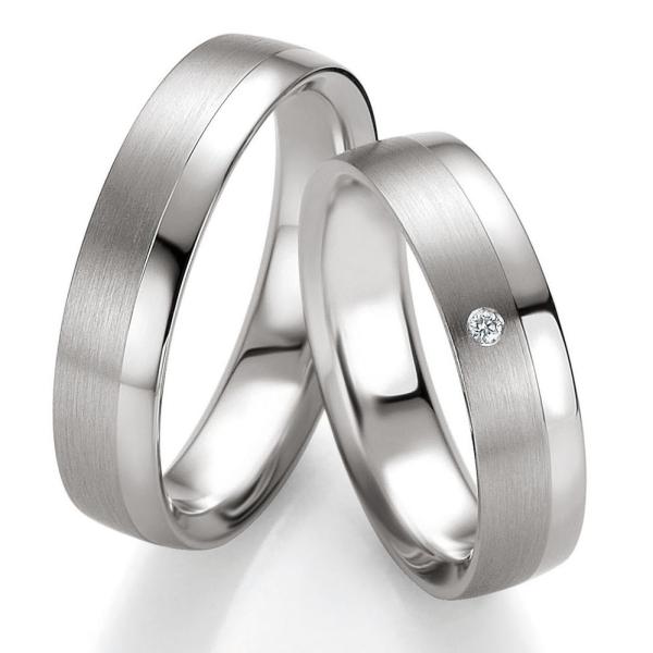 Partnerringe Silber von Breuning DR 083050 / HR 083060