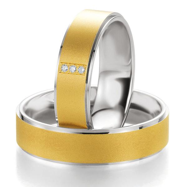 Partnerringe Silber von Breuning DR 083070 / HR 083080