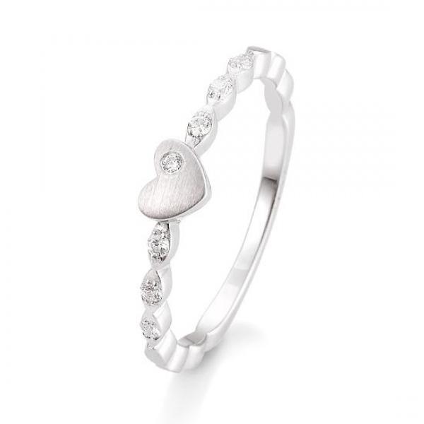 Breuning Verlobungsring Herz Brillant 0,10 ct. 41057090