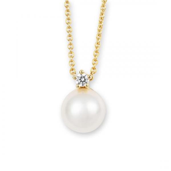 Breuning Anhänger - Akoya Zuchtperle/Brillant 0,05 Ct. w/si 3187