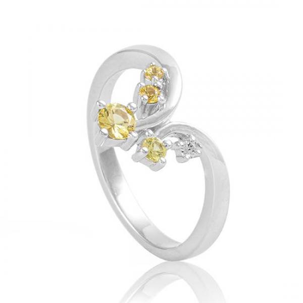 Breuning Ring - E. Safir Gelb Hell/Brillant 0,02 Ct. w/si 410504