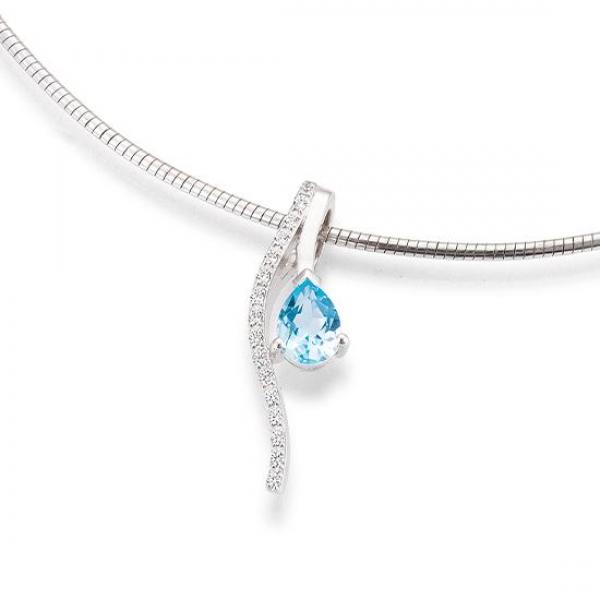 Breuning Anhänger - Edel Topas hell/Brillant 0,104 Ct. w/si 3104