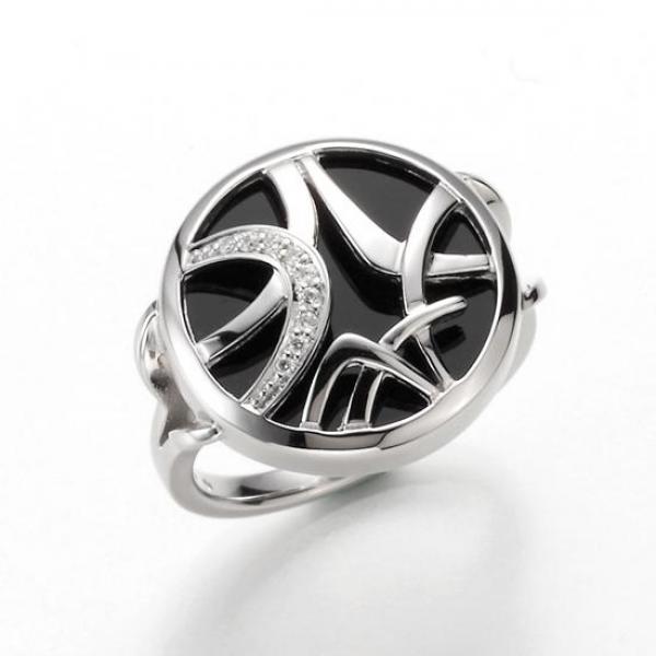 Breuning Ring - E.Onix/Brillant 0,06 Ct. w/p1 41836730