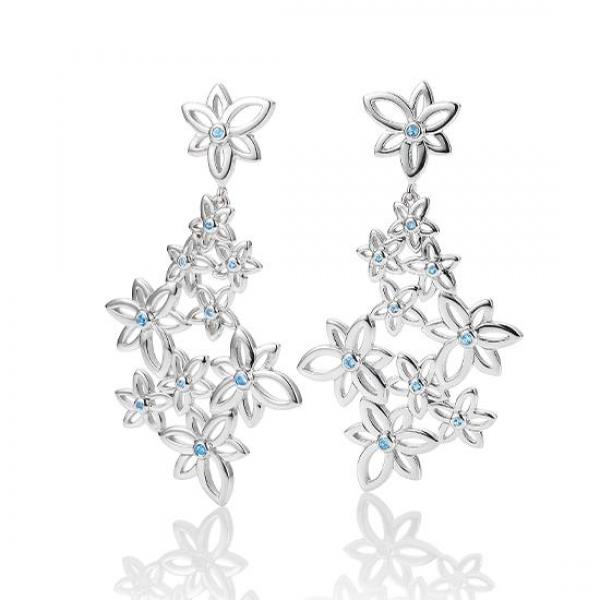 Breuning Ohrschmuck  - Edel Topas dunkel (swiss Blue) 12020480