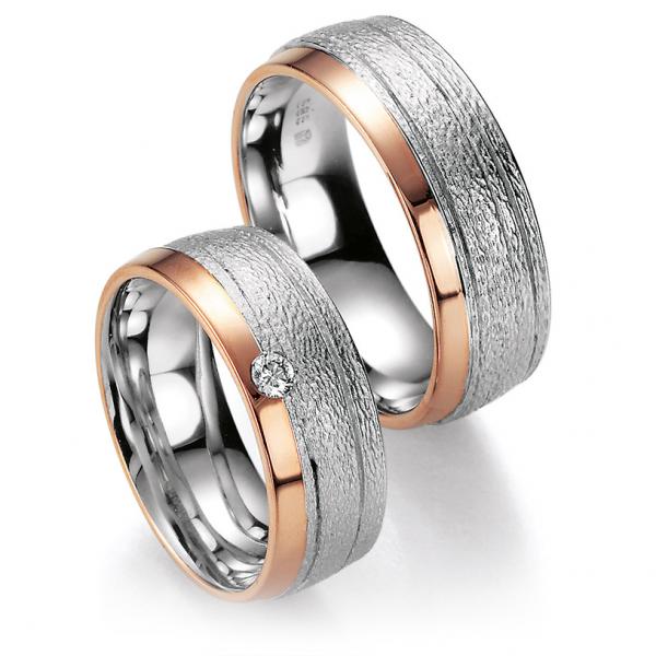 Trauringe Weiss-Rotgold von Bayer 90005-075