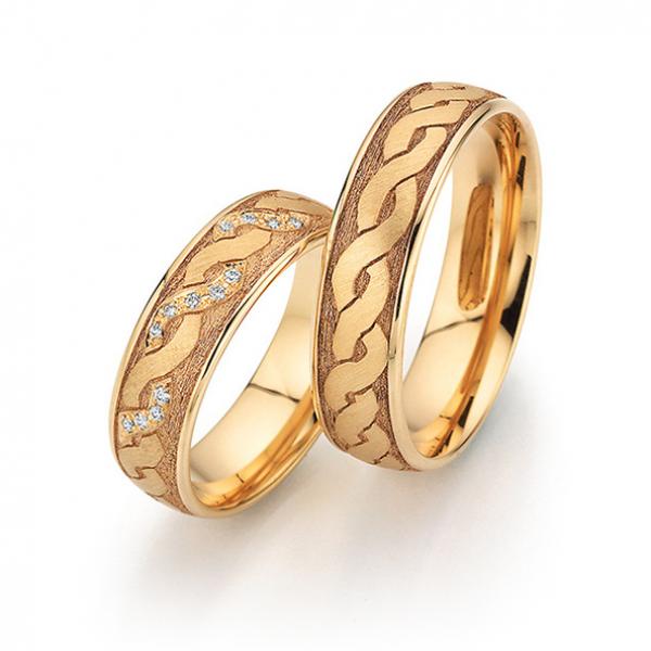 Fischer Trauringe Rosegold 38 07775/060 + 6 07775/060