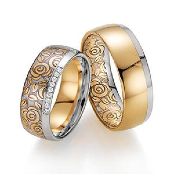 Trauringe Weiss-Rosegold von Fischer 38 07493-075