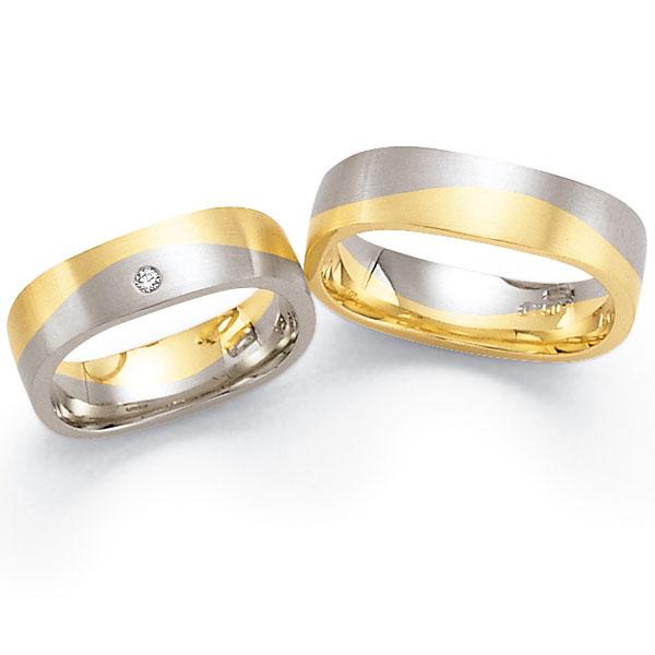 Trauringe Weiss-Gelbgold von Fischer 05 02440/060