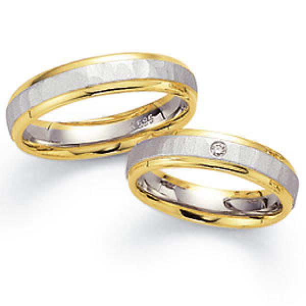 Trauringe Weiss-Gelbgold von Fischer 05 02559/050
