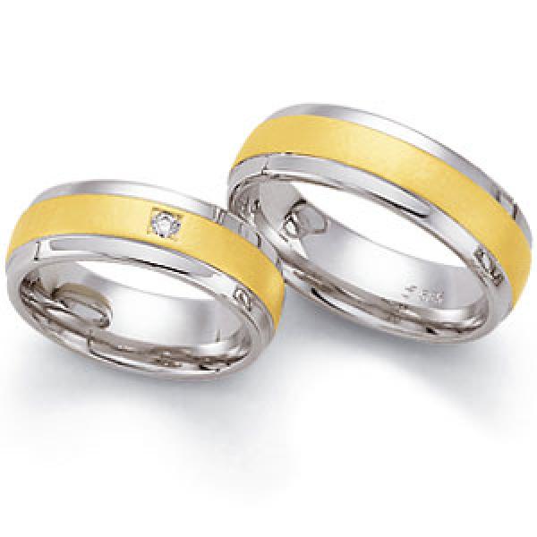 Trauringe Weiss-Gelbgold von Fischer 05 01529/070