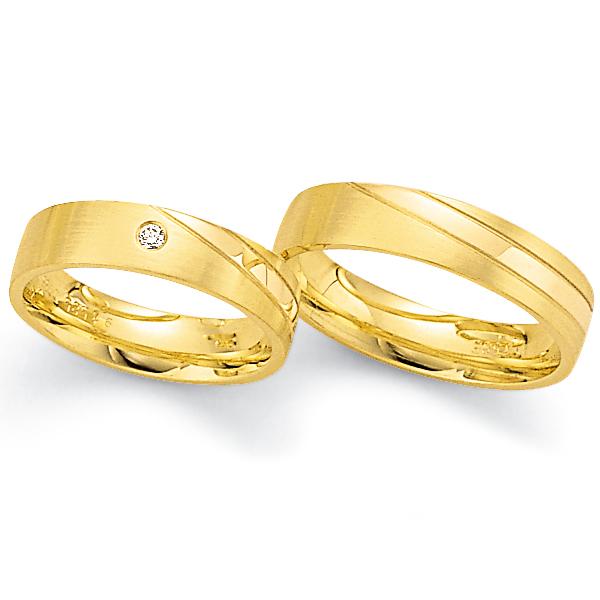 Trauringe Gelbgold von Fischer 06 05027/050