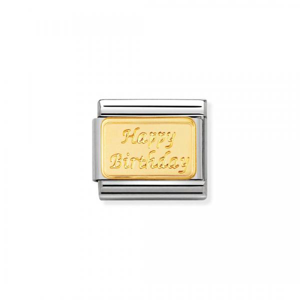 Nomination  Composable Classic   Plakette Happy Birthday 030121/09