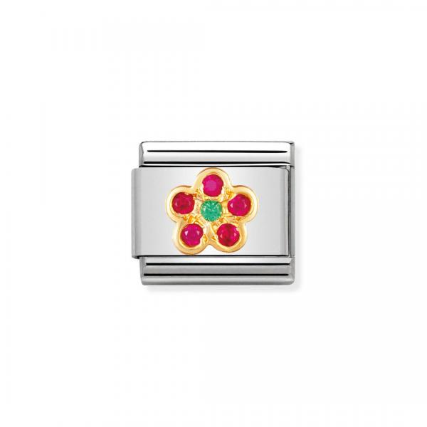 Nomination  Comp. Classic   Blume ohne Stiel ROT/GRÜN 030312/13