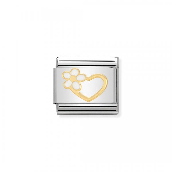 Nomination  COMPOSABLE CLASSIC   Herz mit Blume 030253/40