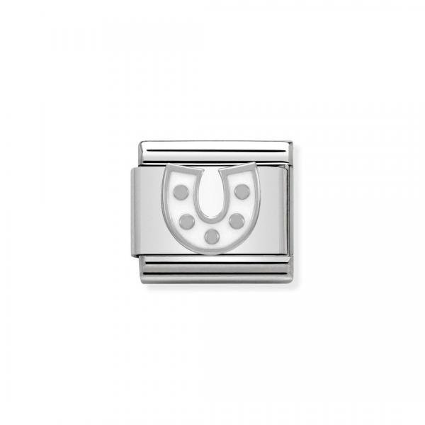 Nomination  COMPOSABLE Classic   Weisse Hufeisen 330202/07