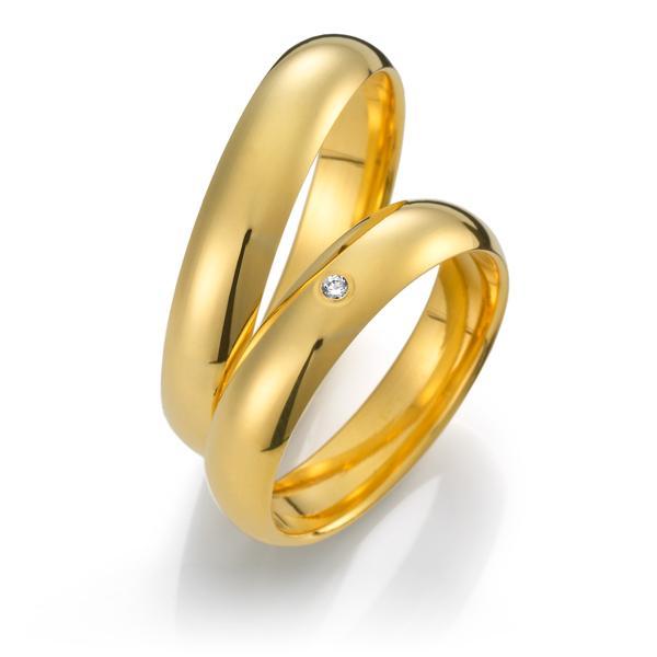 Trauringe Gelbgold von Weidner 62036 + 72036