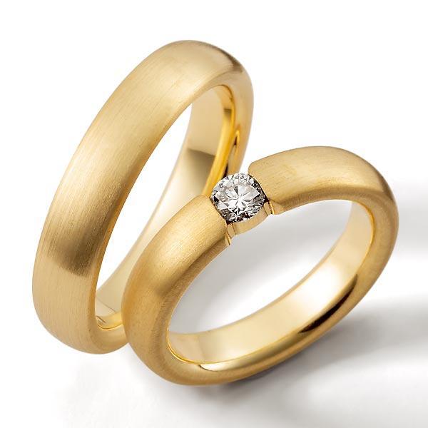 Trauringe Gelbgold von Weidner 62046 + 72046