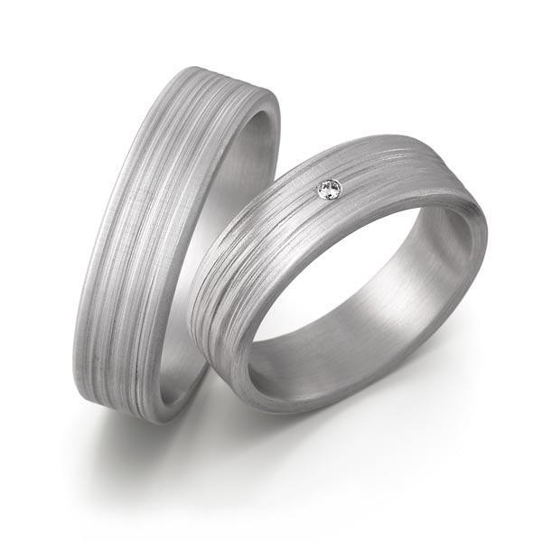 Trauringe Weissgold von Weidner 62157 + 72157