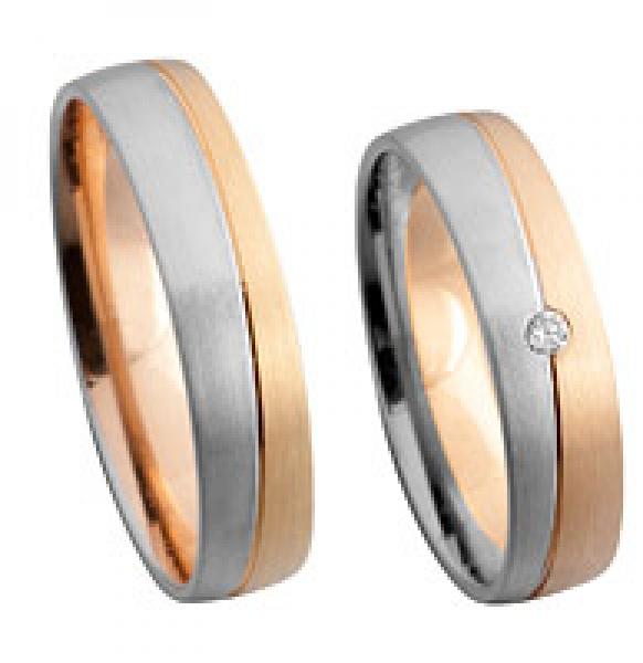 Trauringe Weiss-Rotgold von Kühnel 514261