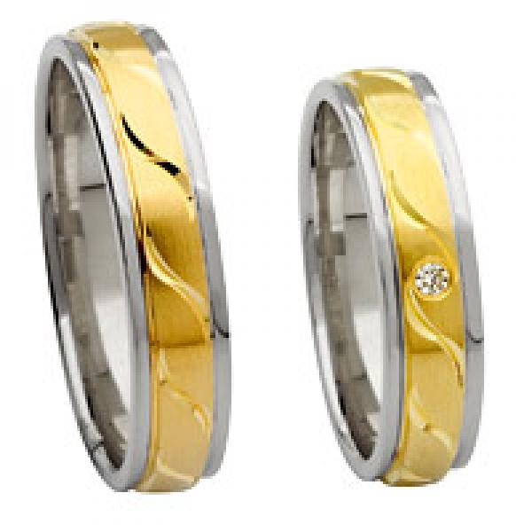 Trauringe Weiss-Rotgold von Kühnel 514635