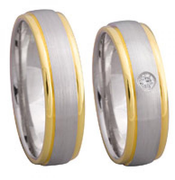 Trauringe Weiss-Rotgold von Kühnel 514645