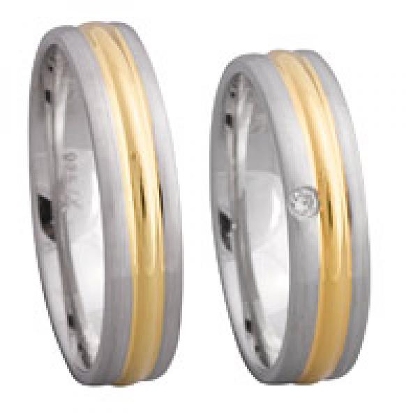 Trauringe Weiss-Rotgold von Kühnel 514646