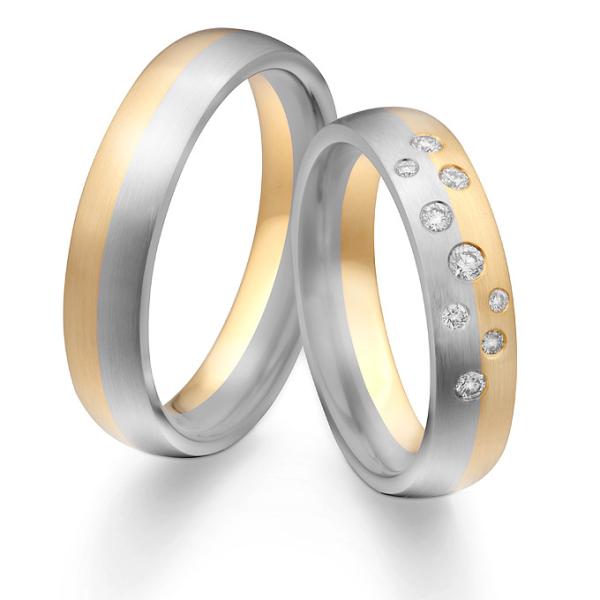 Trauringe Weiss-Gelbgold von Kühnel 4731