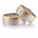 Trauringe Weiss-Rosegold von Gerstner 4/28469/8 + 28469/8