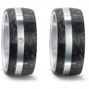TeNo Trauringe Carbon  59657/003/000/1060 + 59657/003/002/1060